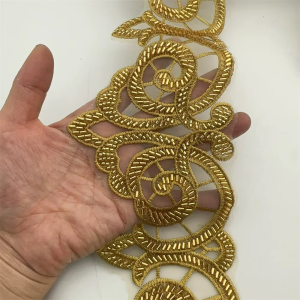 Braided Beaded Metallic Lace Trim - Image 5