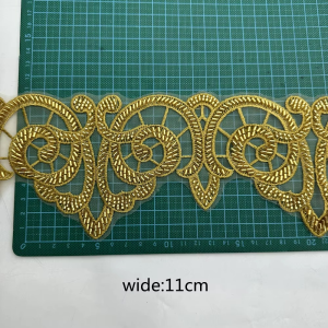 Braided Beaded Metallic Lace Trim - Image 4