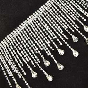 Rhinestone Tassel Chain Crystal Trim Fringe - Image 3