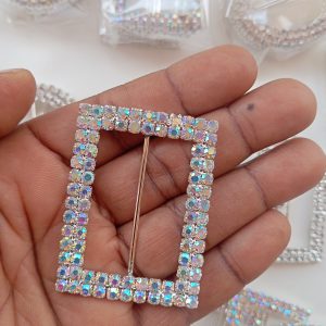 Rhinestone Buckle Rectangle Shape - Image 4