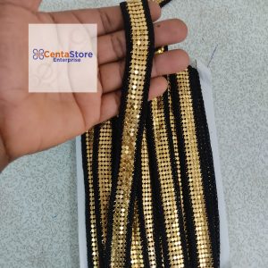 4 Row Gold Pave Trimming - Image 3