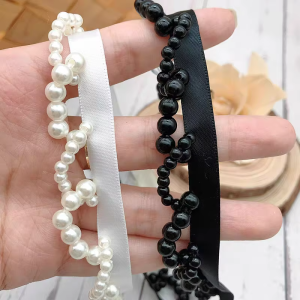 Pearl Beads Fringe 2cm Wide - Image 1