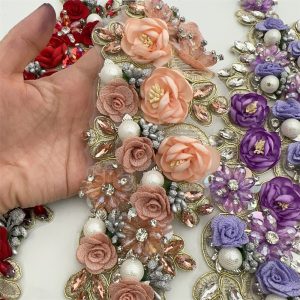 Handmade 3D Flower Applique - Image 8